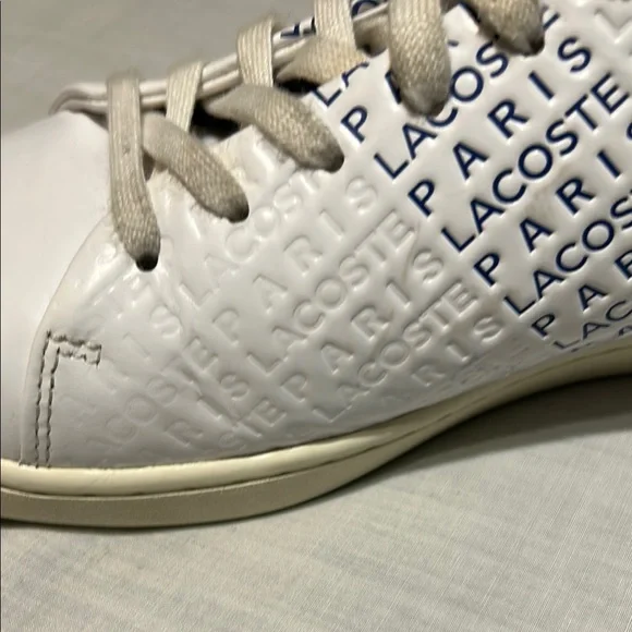 Lacoste White Sneakers with Perforated Leather and Minimalist Design - Picture 5 of 8